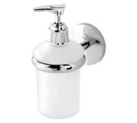 Dosa sapone da parete in acciaio cromato e vetro modello bora FERIDRAS