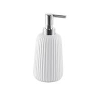 Dosasapone a stantuffo serie Afrodite d'appoggio in ceramica plisse' per bagno - CONFEZIONE: 1 pz., Colore: Bianco