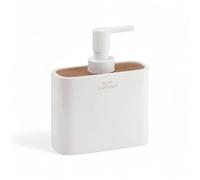 Dosasapone con erogatore in resina e bamboo bianca Ninfea