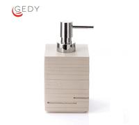 Dosasapone serie Quadrotto Tortora Gedy - erogatore in metallo