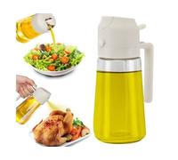 BEPER C102SPE004 Spruzzino Olio per Friggitrice Aria 2 in 1, Contenitore in Vetro da 480 ml per Oliera Spray da Cucina, Beccuccio Versatore + Spray