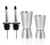 Dosatore cocktail, dosatore alcolici, misurino per cocktail da 2 4 cl, strumento di misurazione per bar, caffè, ristorante o uso domestico, confezione da 4