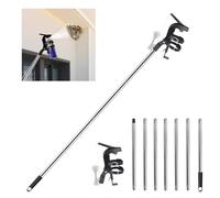 Dosatore di prolunga, adattatore, dosatore regolabile con asta telescopica da 2,8 m, per bombolette spray, spray spray per vespe, colore spray (set nero)