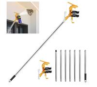 Dosatore di prolunga, adattatore, dosatore regolabile con asta telescopica da 2,8 m, per bombolette spray, spray spray per vespe, colore spray (set giallo)
