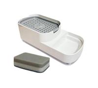 Dosatore Di Sapone Con Portaspugna | 2 In 1 | Distributore di Detersivo per Piatti | Per Famiglie Genitori Proprietari Casa Appartamento Bar Ristorante Camper Preparazione