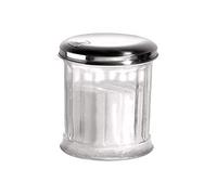 Dosatore di zucchero APS, dosatore di zucchero, agitatore di zucchero, coperchio a vite con sportello in acciaio inossidabile, con sportello di dosaggio, Ø 7,5 cm, 13, 5 cm di altezza, per 320 ml di contenuto