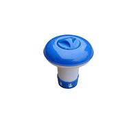 Dosatore galleggiante piccolo per compresse di cloro da 20 g, blu/bianco
