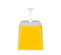 HENDI Dosatore per salse con pompa, distributore di condimenti, dispenser riutilizzabile, senza BPA, capacità: 2,5 L, dosaggio: 20 ml, 230x210x(H)327mm, giallo, ABS, polipropilene