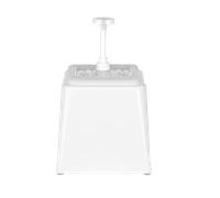 HENDI Dosatore per salse con pompa, distributore di condimenti, dispenser riutilizzabile, senza BPA, capacità: 2,5 L, dosaggio: 20 ml, 230x210x(H)327mm, bianco, ABS, polipropilene