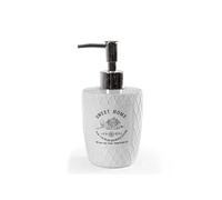 Dosatore porta sapone liquido dispenser in ceramica bianco decorato sweet home 6 * 17 cm DTC-784460
