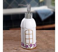 Dosatori Per Sapone Liquido Resina,Semplice E Moderno Fresco Piccoli Fiori Viola Con Pressione Pompa Igienizzatore Shampoohand,Lozione Bottiglia Bottiglia Di Pressatura Adatto Per Bagno Cucina Deco