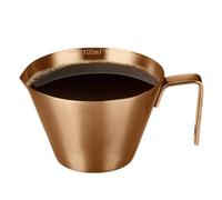 dosatrice professionale - Bicchiere da shot in metallo con manico, misura in millilitri e once | Accessorio da caffè per birra, test, caffè e cucina