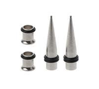 DOSERTY 1 Paia In Acciaio Inox Calibri 7mm Coni E Tunnel Orecchio Borchie Stretching Strumenti Kit Gioielli Del Corpo Per La Gioventù Unisex Body Jewelry Lotti All'ingrosso