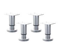 DOSERTY 4Pcs Regolabile Telescopico Gabinetto Gamba Mobili Suport Piedi Metallo Piede Rotondo Armadio Da Cucina Gambe Hardware