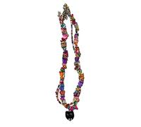 DOSERTY Collana girocollo con pietre naturali colorate fatte a mano con perline set per le donne alla moda - gioielli punk hippie collana di perline colorate, Misura unica, come descritto, come