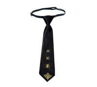DOSERTY Cravatta giapponese Papillon senza nodi per le donne e gli uomini Cravatte regolabili con Decors Nightclub Suit School Event Neckwear Cravatte Studente Uniforme Neck Tie, Nero , Taglia unica