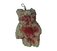 DOSERTY Halloween Bloody Bear portachiavi ciondolo peluche ferito animale ciondolo portachiavi zaino decorazione piccolo orso fascino gioielli peluche portachiavi, Caff, Taglia unica