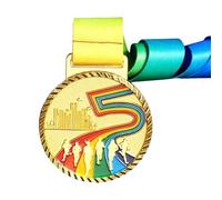 DOSERTY Medaglie del premio del bronzo dell'oro dell'argento del metallo con le medaglie dei vincitori del nastro per i bambini adolescenti evento aula ufficio e le maratone sportive