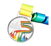 DOSERTY Medaglie del premio del bronzo dell'oro dell'argento del metallo con le medaglie dei vincitori del nastro per i bambini adolescenti evento aula ufficio e le maratone sportive