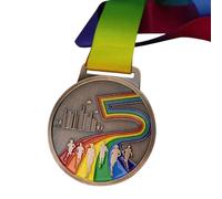 DOSERTY Medaglie del premio del bronzo dell'oro dell'argento del metallo con le medaglie dei vincitori del nastro per i bambini adolescenti evento aula ufficio e le maratone sportive