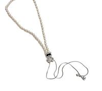 DOSERTY Moda Trend Lega Disegno Perle Ciondolo Collarbone Catena Temperamento Semplice Freddo Regolabile Nappe Collana Perle Collana Pendente Per Le Donne
