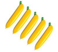 DOSERTY Penna a sfera retrattile a forma di banana realistica, 5 pezzi, liscia per scrivere la calza della Befana, per studenti che scrivono annotando frutta realistica