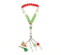 DOSERTY Rosario con 33 perline di preghiera con mappa del Kurdistan, braccialetto con ciondolo a forma di bandiera religiosa, gioiello religioso, regalo