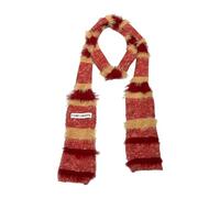 DOSERTY Sciarpa in peluche autunno inverno design blocco colore poliestere super morbido stretto lungo silenziatore elegante collo avvolgente morbido poliestere fazzoletto da collo, Colore rosso e