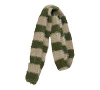 DOSERTY Sciarpa magra popolare per l'autunno lavorato a maglia sottile donne lunghe sciarpe a righe Neckwear peluche scaldacollo occhio cattura freddo, Verde, Taglia unica