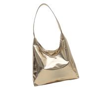 DOSERTY Spaziosa borsa in pelle PU per le donneUnique Shopping Bag Casual Borse Pratica Borsa a tracolla per uso quotidiano Grande capacità, Oro, One Size