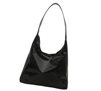 DOSERTY Spaziosa borsa in pelle PU per le donneUnique Shopping Bag Casual Borse Pratica Borsa a tracolla per uso quotidiano Grande capacità, Nero , One Size