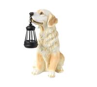 DOSERTY Statua solare del cane della decorazione esterna del giardino con la luce esterna della figurina decorazione per gli ornamenti del cortile