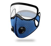 DOSERTY Unisex regolabile riutilizzabile lavabile proteggere la bocca copre con valvole di respirazione in carbonio sport copertura viso mezza faccia sport
