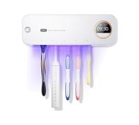 Dosevita Sterilizzatore per Spazzolini da Denti Doppia UV-C e UV-A, Supporto per Spazzolini da Denti a Parete con Funzione di Asciugatura ad Aria, Ideale per Bagno, Uso Personale e Viaggio (Bianco5)
