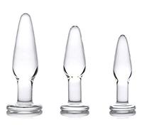 Dosha 3 Piece Glass Anal Plug Kit