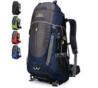 Doshwin 70L Zaino da Escursionismo Trekking Campeggio Viaggio Grande per Uomo Donna (Blu scuro)