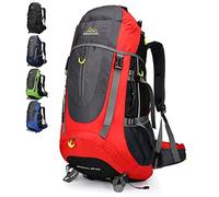 Doshwin 70L Zaino da Escursionismo Trekking Campeggio Viaggio Grande per Uomo Donna (Rosso)