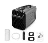 dosiwlatever Condizionatore da Viaggio Portatile 12V 24V - Climatizzatore Tenda E Camper, 5200 BTU, Raffreddamento, Ventilazione, Deumidificazione E modalità Sleep, con Telecomando Grey-220V