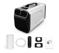 dosiwlatever Condizionatore da Viaggio Portatile 12V 24V - Climatizzatore Tenda E Camper, 5200 BTU, Raffreddamento, Ventilazione, Deumidificazione E modalità Sleep, con Telecomando Silver-220V