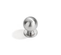 Dosoye Confezione da 10 pomelli rotondi da 25 mm di diametro, in nichel spazzolato massiccio, per armadi e cassetti, pomelli a sfera per armadietti