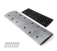 Dossi Artificiali, 50x30x3,5 cm, Dossi di Velocità per Garage, Strade Sterrate, Asfalto, Cemento, Capacità di Carico 30 tonnellate, Design Accattivante(Gray)