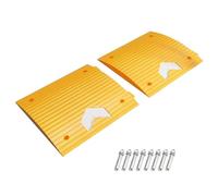 Dossi Artificiali in Gomma, 2 Pezzi, Dosso Artificiale per Garage, con Pellicola Riflettente Arrow, Design Modulare, per Ghiaia, Asfalto e Cemento