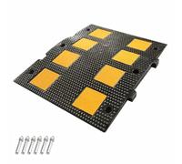 Dossi Artificiali in Gomma, Dossi di Velocità, Capacità di 50 Tonnellate, con 6 Tasselli ad Espansione, per Strade in Asfalto e Ghiaia(5cm/2in)