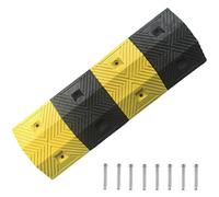 Dossi Artificiali in Gomma, Dosso Artificiale per Garage Gialla e Nera, Rampe per Auto Resistenti per Strade, Adatti per Aree Residenziali e Fabbriche (100 * 35 * 5CM)