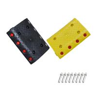 Dossi Artificiali in Plastica PE, 2 pezzi Dosso Artificiale per Garage con Pellicola Riflettente e 8 Bulloni, 35x25x4,5 cm, per Parcheggi e Garage