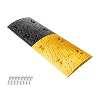 Dossi Artificiali Modulare, Dossi di Velocità in Gomma per Strada, Capacità di Carico di 50 Tonnellate, con 8 Viti ad Espansione, per Vialetto di Ghiaia in Cemento e Asfalto(4cm/1.6in)