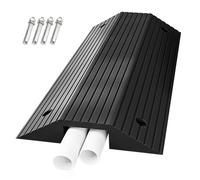 Dossi Artificiali Neri a 1 Canale, Dissuasore di Velocità for Auto Impermeabili e Resistenti All'usura, Rampe Antiscivolo for Vialetti D'accesso for Parcheggi, Strade, Scuole
