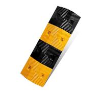 Dossi in gomma resistente per vialetti e strade, giallo e nero, 100 x 30 x 4 cm, ideale per asfalto, cemento e ghiaia, rampe di controllo del traffico durevoli