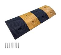 Dosso Stradale in Plastica ad Alta Gomma da 4/5 cm, Rallentatori Stradali ad Alta Visibilità 100x35cm con Viti per Parcheggi Magazzini Hotel(5cm/2inch)