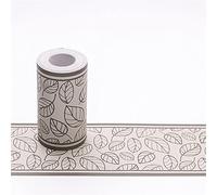 Dostear Bordi Greche Pannelli Adesivi Bordo Adesivo per Pareti Striscia Adesiva Muro Decorativa Greca Adesiva per Parete foglie marroni 10 X 1000CM